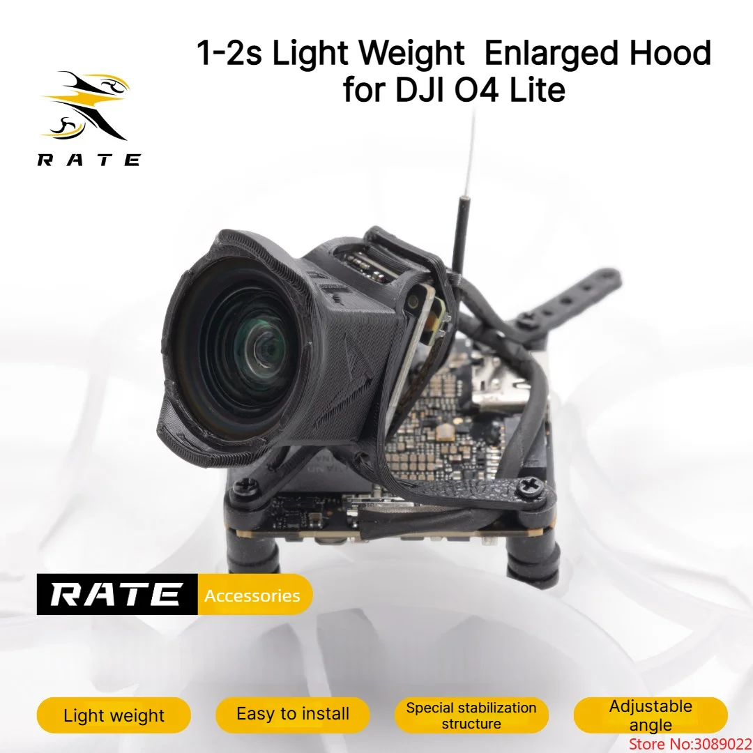 RATE 5.8G Extended headgear O4 lite Camera Lightweight Lens Cap For RC DJI O4 Lite FPV Whoop Drone Air65 DIY Modification