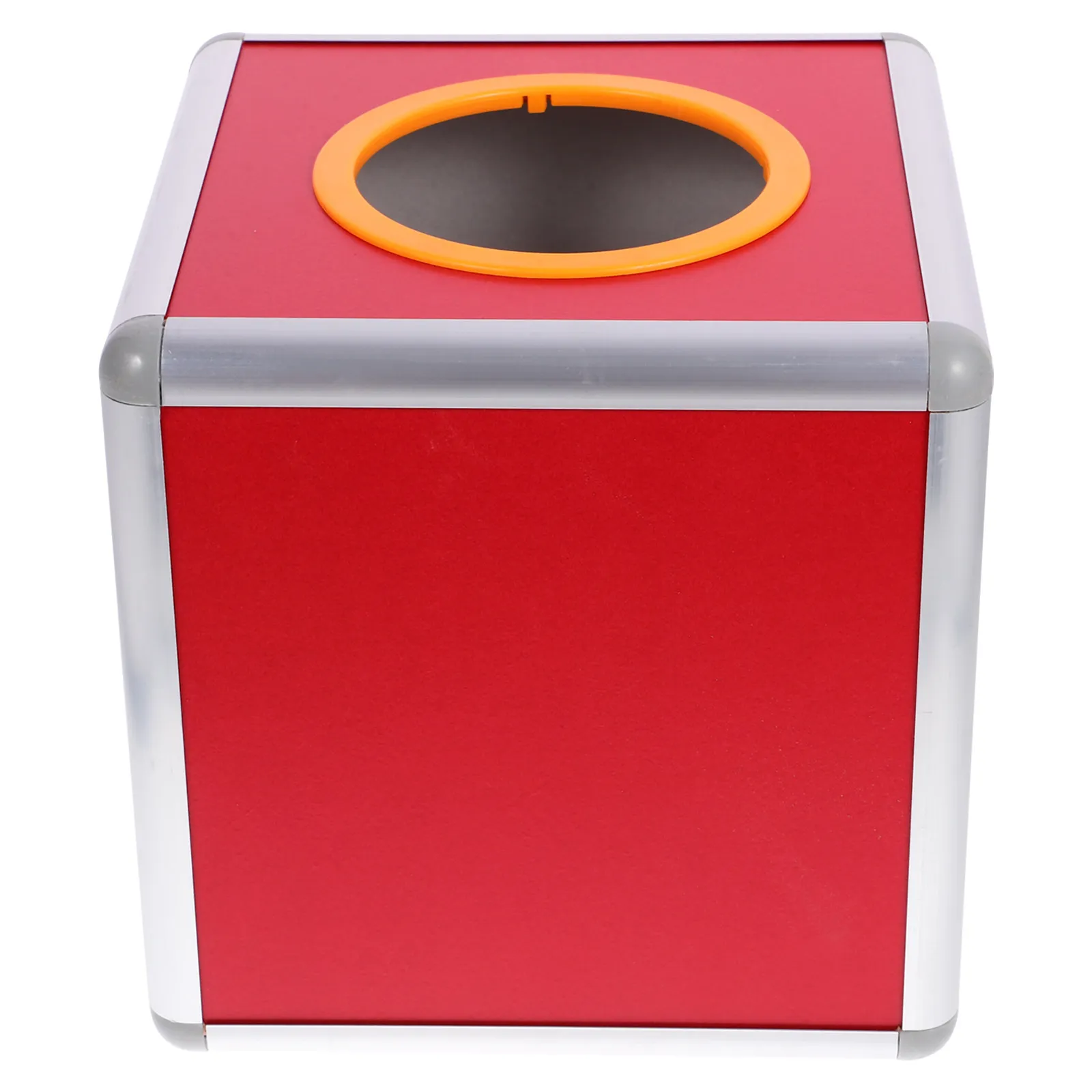 Aluminum Alloy Lottery Box 20Cm Transparent Raffle Ticket Holder Slot Donation Drawing Container Fundraising Game Event Prize
