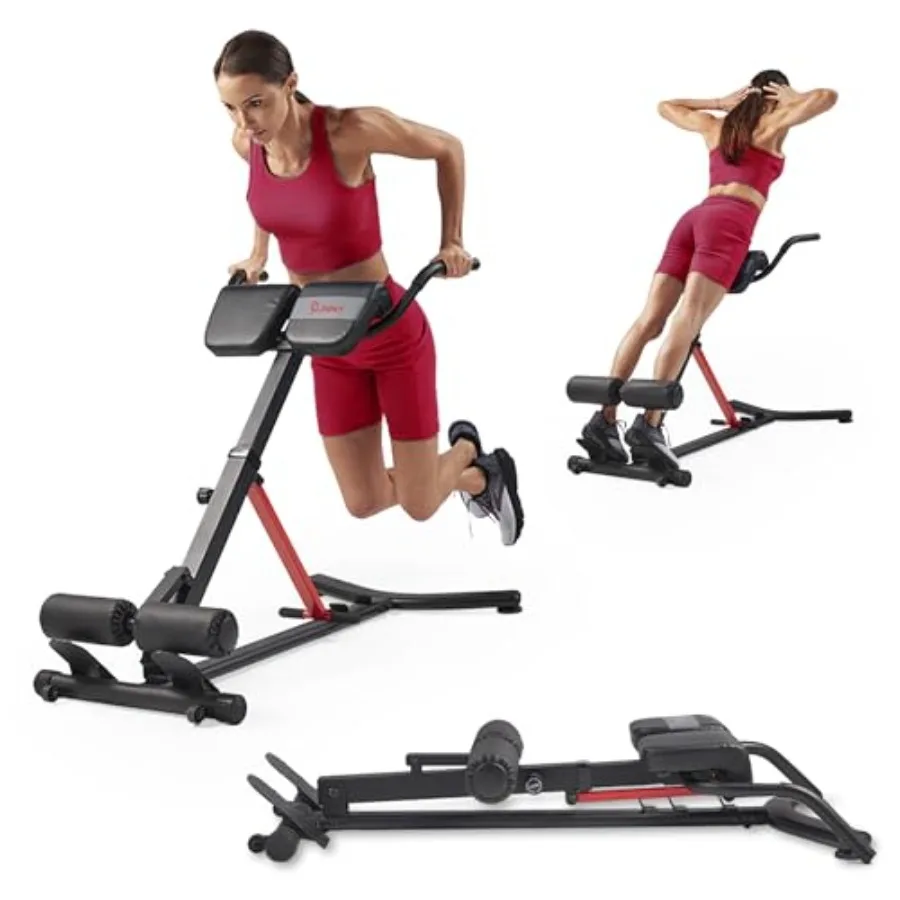 Silla romana plegable de hipertensión con extensión trasera, banco para sentarse en el gimnasio en casa para entrenamiento de glúteos y abdominales, multifunción y resistente