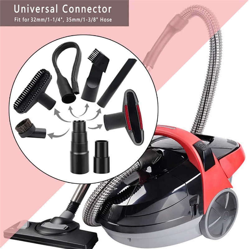 BAAN-8Pcs Универсальный комплект вакуумных насадок для влажной и сухой пластиковой адаптер для вакуумного шланга 1-1/4 дюйма, аксессуары для пылесосов