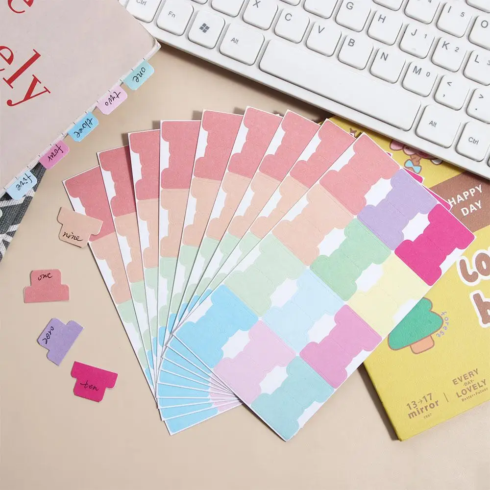 Stationery File Tabs Planner Repositionable Self-adhesive Paper Tabs Book Pages Markers Index Tab Flags Index Label Sticker
