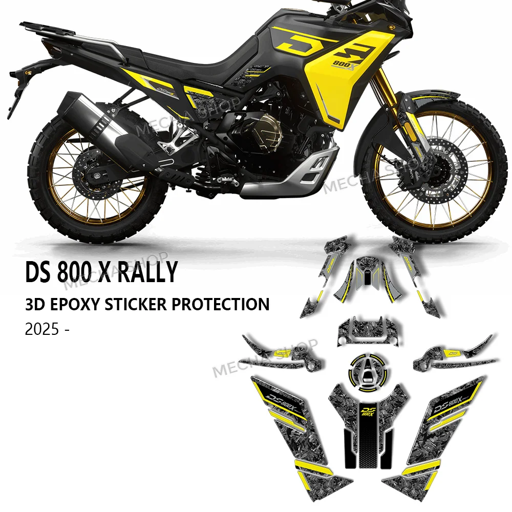 

Наклейка на мотоцикл 3D из эпоксидной смолы для защиты передней части Voge DS800X Rally 2025- (комплект наклеек на бак)