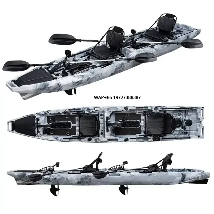 

New Arrival 14.8FT Tandem Fishing Kayak Pedal Kayak for Sea Fishing