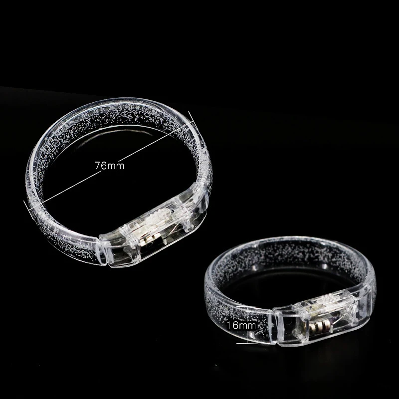 50/100/1000 قطعة أساور LED الأبيض توهج الأساور تضيء مضيئة توهج سوار النيون لعيد ميلاد حفل زفاف لوازم