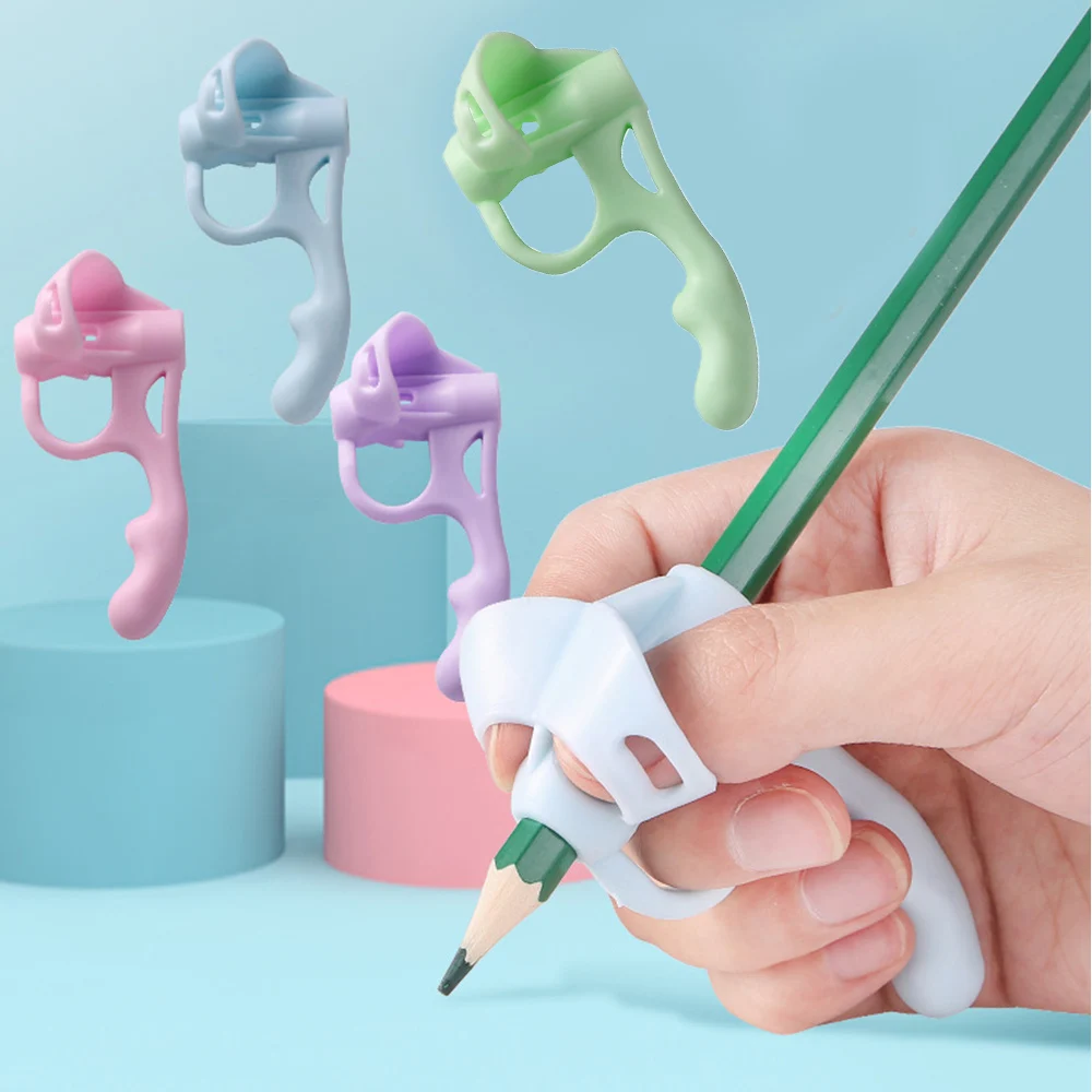 1PCS Children Silicone Pencil Holder Correction Device For Students Five Finger Pen Holder Writing Hold Pen Grip Posture Tool