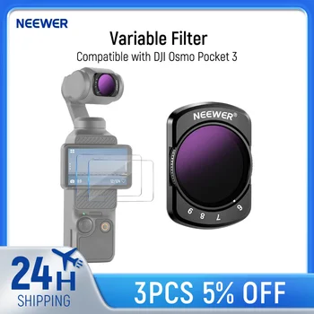 NEEWER Variable Filter For DJI Osmo Pocket 3 Magnetic 1-5 Limited Stops Adjustable ND Filter with HD Multi Coated Optical Glass
