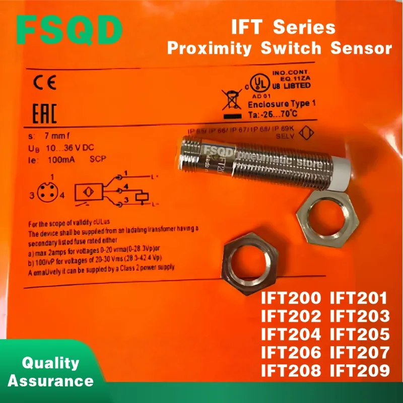 

1pc IFT200 IFT201 IFT202 IFT203 IFT204 IFT205 IFT206 IFT207 IFT208 IFT209 Photoelectric Proximity Switch Sensor IFT Series YIYUN