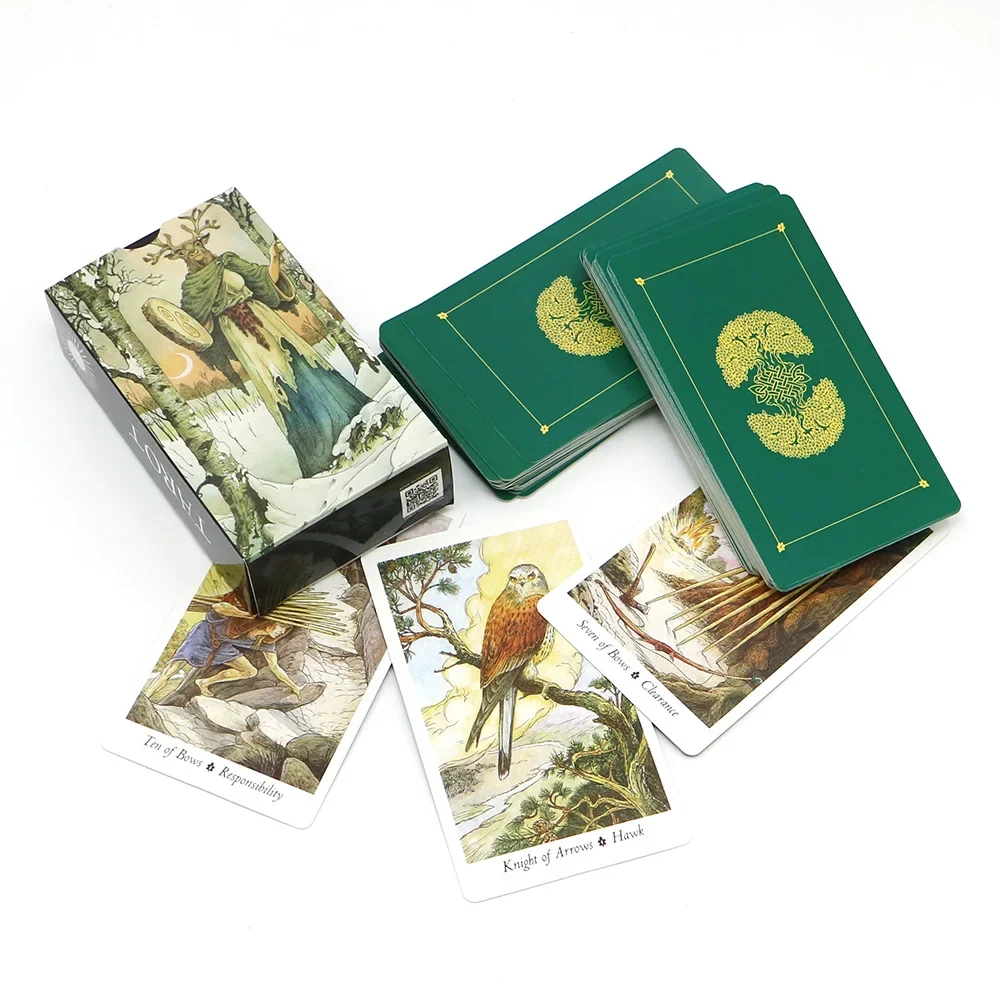 A 2022  Factory Made High Quality Hot Sell Wild Wood Tarot Cards for Beginners PDF Guidebook Support Retail  Wholesale