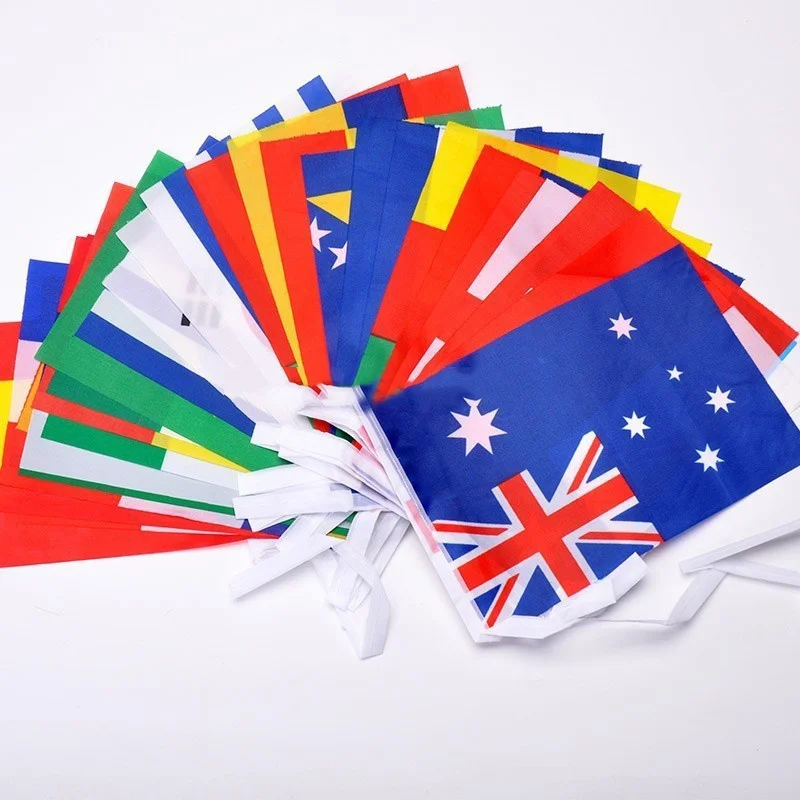 32 Flags 1 string Hanging Flag Banner International World Flags Bunting Banner National Flag For Party Decor