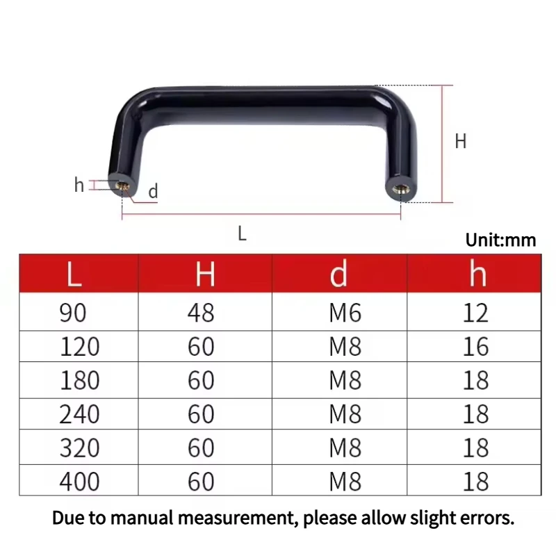 1Pcs M6 M8 Hole Bakelite Oval Handle High Temperature Resistant Anti-static Insulated Door Handle Internal Thread Solid Handle