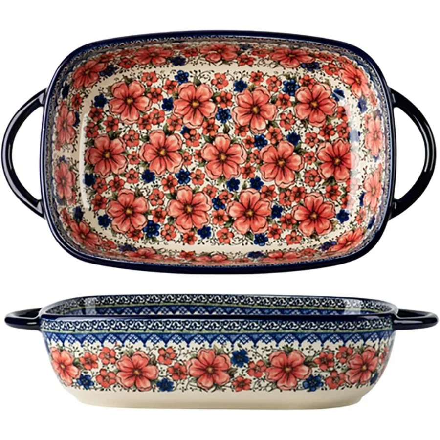 

Керамические формы для выпечки в винтажном стиле, керамическая форма для запекания, противень для лазаньи, формы для выпечки с ручками для духовки/приготовления пищи/кухни-