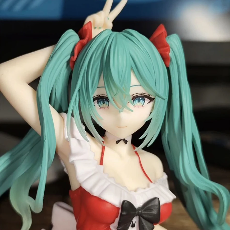 Hatsune Miku Lolita รูปแฟชั่นอะนิเมะ Miku Collection Action Figurine Kawaii น่ารักรุ่นเดสก์ท็อปเครื่องประดับของเล่น