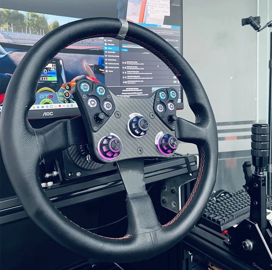 Simracing Game Rally Steering Wheel Drive-Free Plug and Play Improve Driving Experience Compatible with PC Sim Racing Games