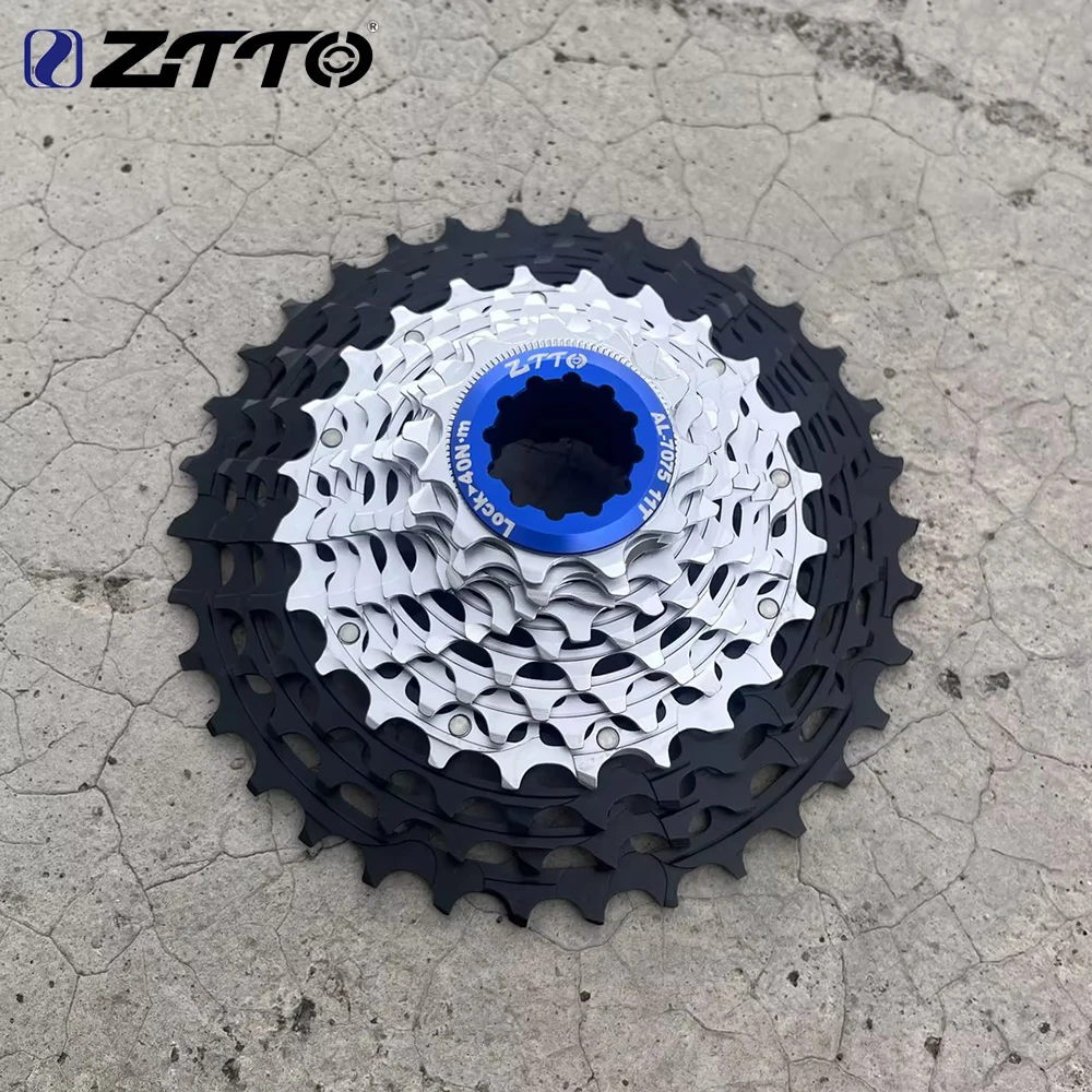 ZTTO 11/12 Speed Ultraight Road Bike Cassette Black-silver Sprocket ULT 11s 12s 11-28/30/32/34/36T Freewheel Gravel Cassette K7