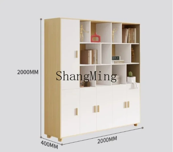 SM wooden file locker simple modern data background storage cabinet office furniture