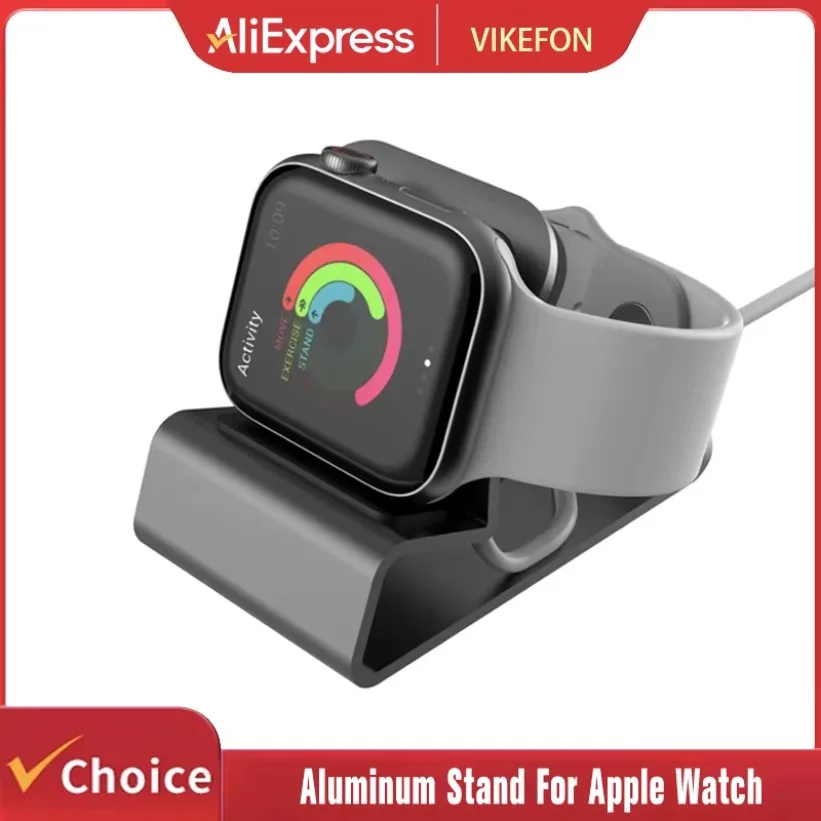 

Aluminum Charger Stand for Apple Watch Dock Station Charging Holder for iWatch Ultra 1 2/10/9/SE/8/7/6/5/4/3/2/1 Silicon Bracket