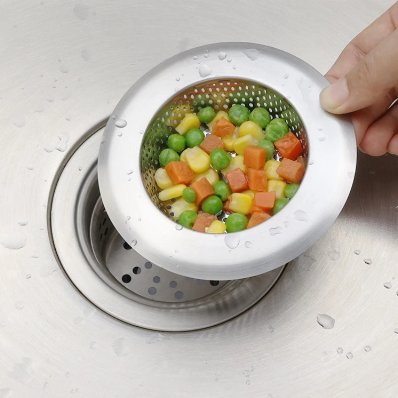 2Pcs Stainless Steel Kitchen Sink Strainer: Household Vegetable Washing Basin, Sink Clog Prevention, Dishwashing Strainer