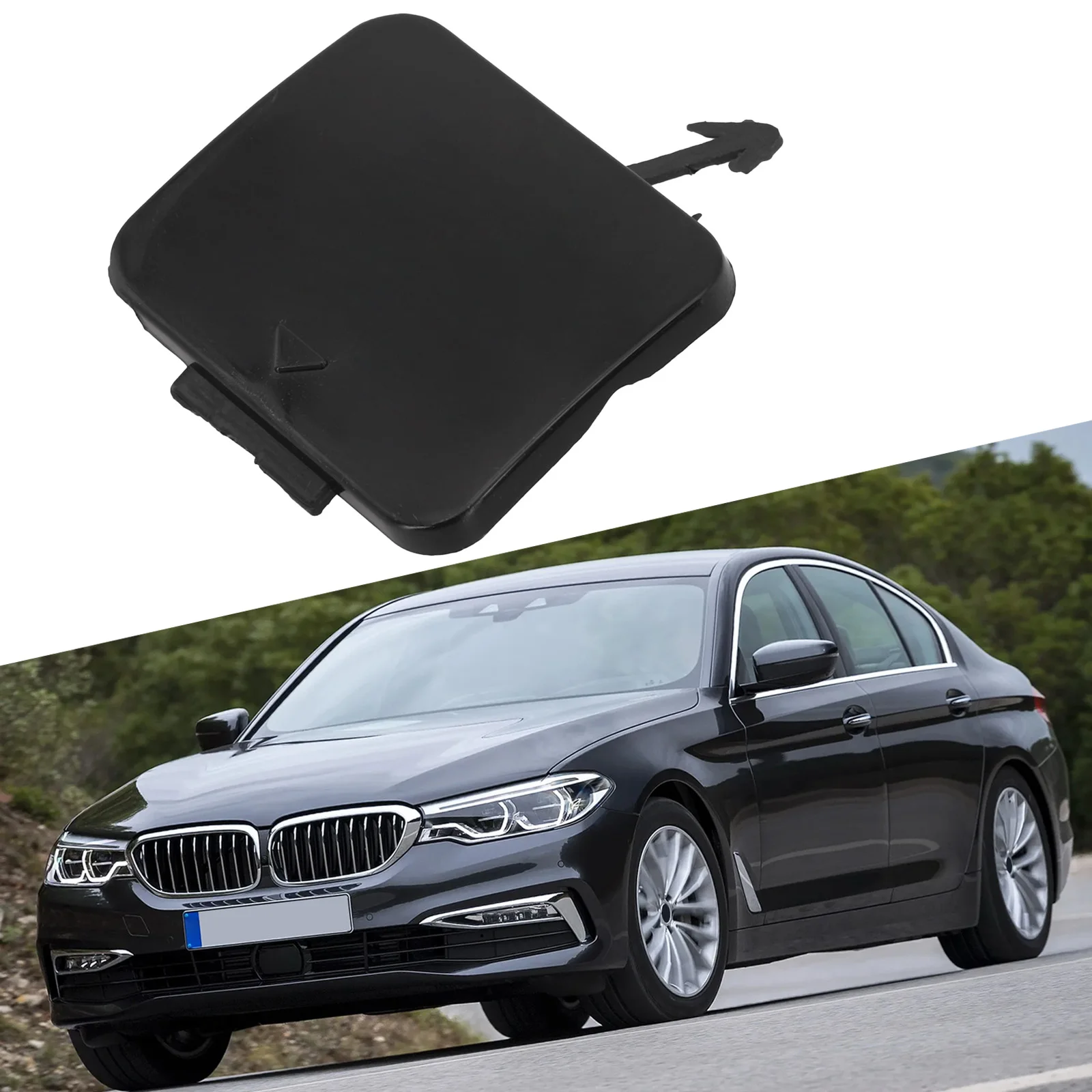 Para bmw 2001-2003 para bmw série 5 e39 amortecedor dianteiro gancho de reboque tampa de reboque de carro item semi-acabado sem pintura preto