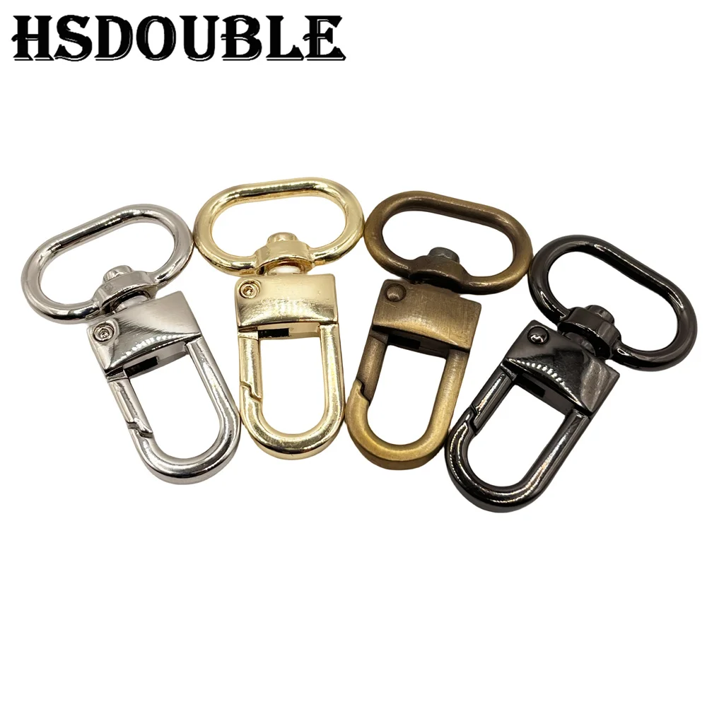 5 Pcs/Pack 13-19mm Metal Belt Strap Buckles Swivel Snap Spring Hook Lobster Clasp Clips Dog for Purse DIY Leather Craft Bag