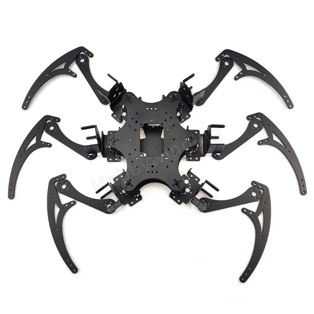 

Classic Hexapod Spider Robot Bracket set 18DOF Six-Legged Aluminium Alloy Bracket kit- No Servos set