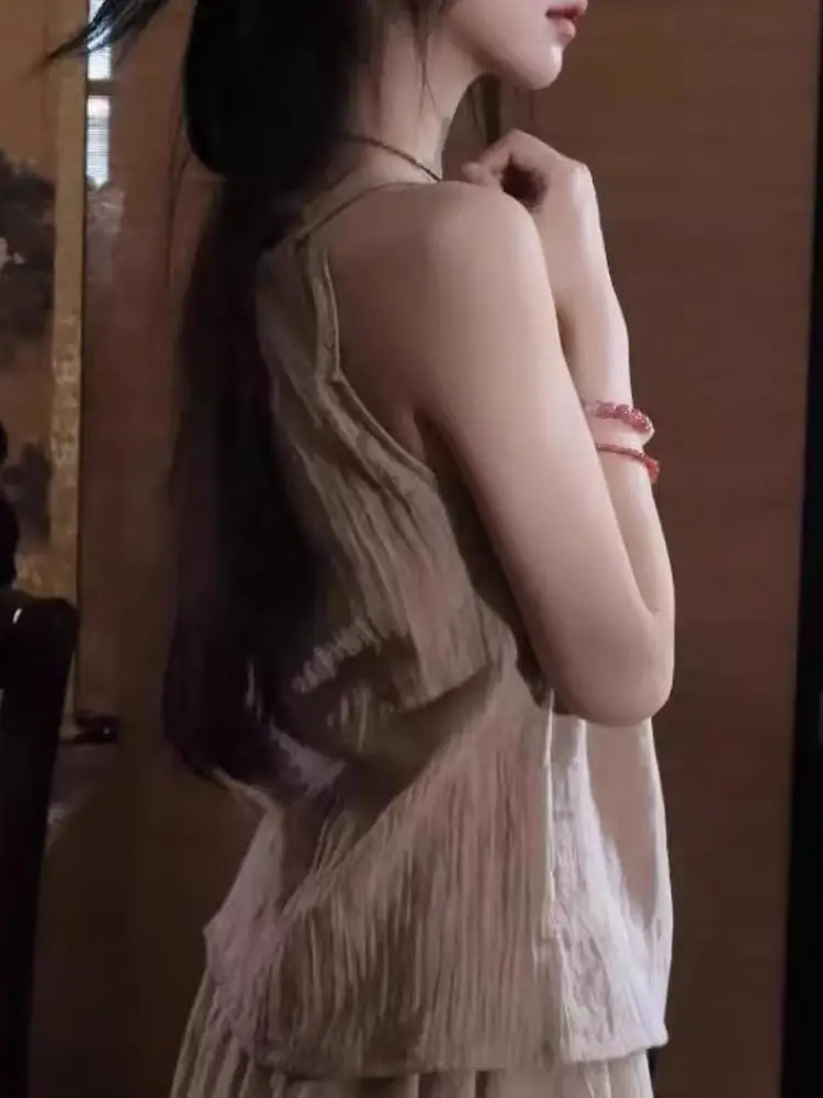 Novo Conjunto de Algodão e Linho Chinês, Estilo Zen, Hanfu Budista Leve para o Verão