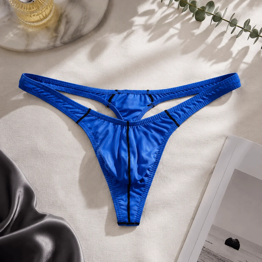 Comfortable Low Waist Men Underwear U-shaped Pocke Ultra Thin Men's Thong Male Lingerie Seamless Panties Daily Wear