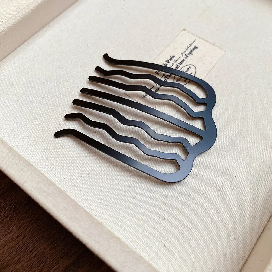 Pettini forchetta per capelli a forma di U in metallo Semplice parte posteriore della testa Clip per capelli Pettini laterali per capelli Updo Bastoni per capelli Strumento per lo styling dei capelli Ornamento Z