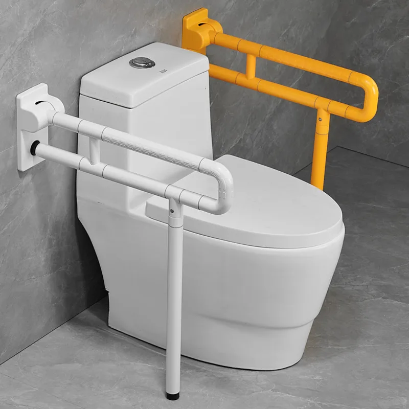 Foldable Toilet Handrail Barrier Free Stabilizing Grip Anti-Fall Rail Glow-in-the-Dark Handrail Non-Slip Granule Safety Handle