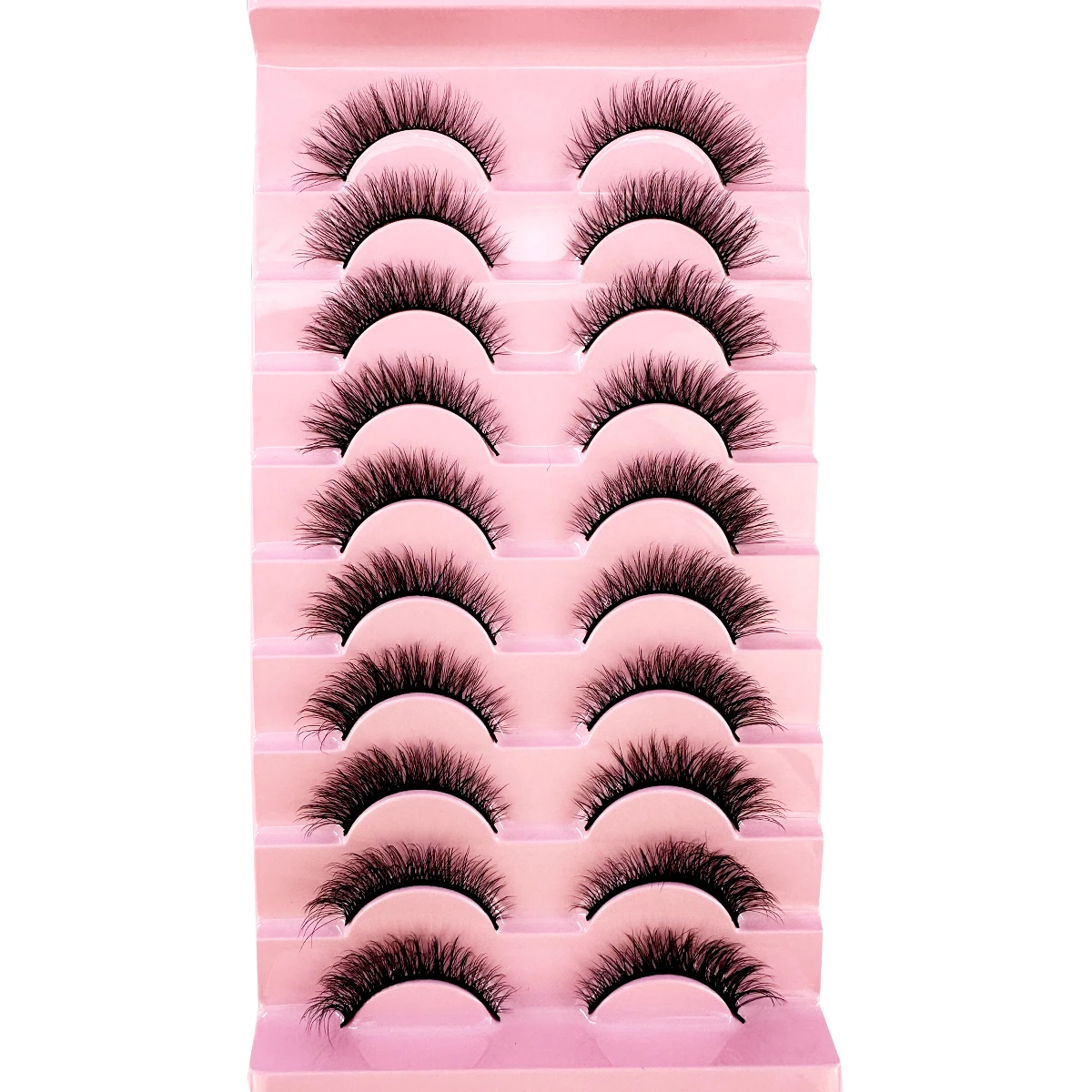 Nuovo 5/7/10 paia ciglia finte visone ciglia finte fatte a mano trucco nudo naturale simulazione croce occhio disordinato ciglia ricci 3D