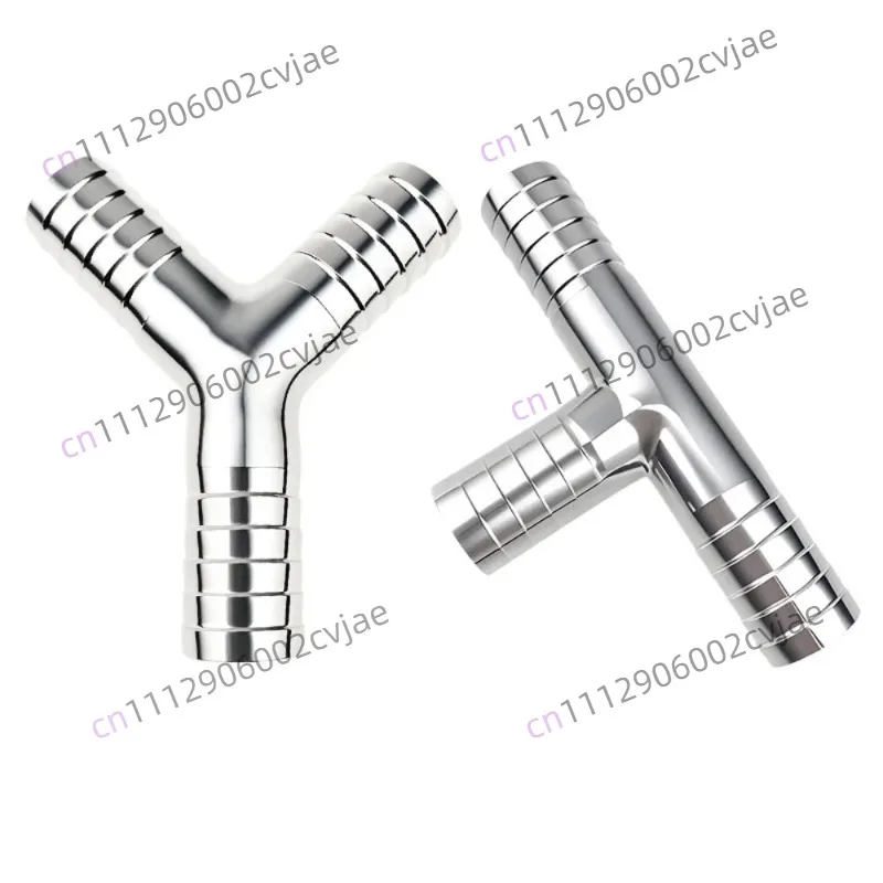 304Y type leather pipe tee herringbone stainless steel T pagoda joint three-pronged Green hose 316 humanoid bamboo joint