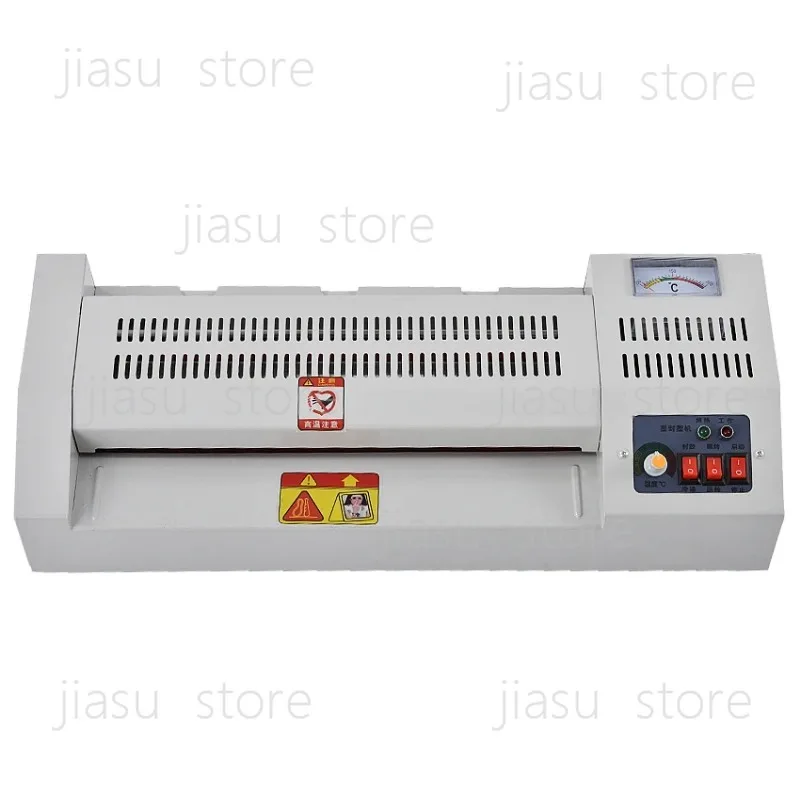 320A1 Level Adjustable Temperature Metal Laminator Hot and Cold A3 Photo A4 Laminating Machine for Office/Home 4 Rollers 320mm
