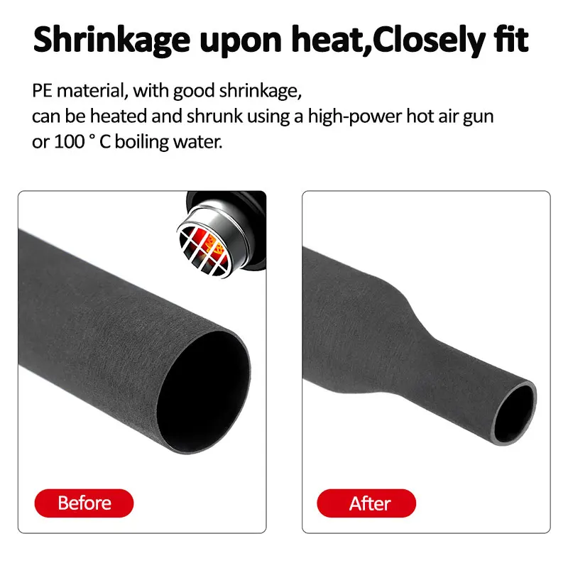 Waterproof 1m/1.6m Anti-slip Fishing Rod Heat Shrink Tube ID15 18 20 22 25 28 30 35 40 45 50 60mm Handle Bar Protect Wrap Case