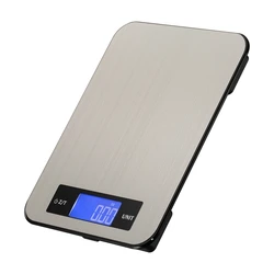 Digital Kitchen Scale 5kg/10kg/20kg Stainless Steel Food Glass Panel Balance Measuring Grams Water Milk ml Cooking Baking Tools