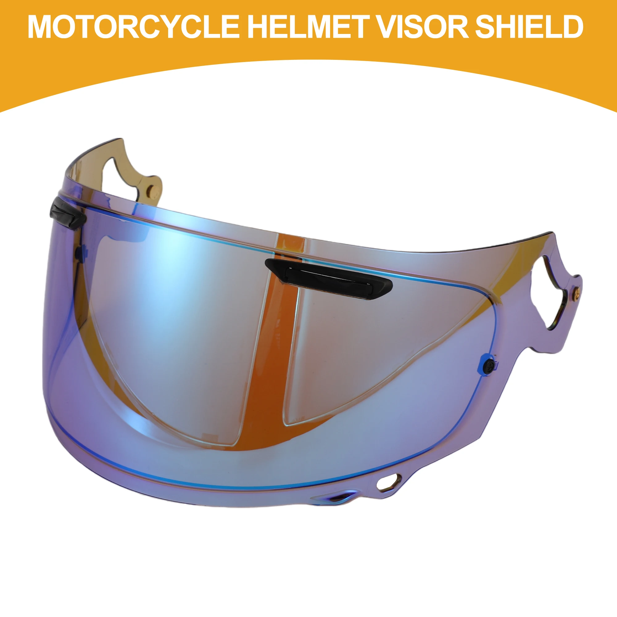 Motoforti Motorcycle Helmet Visor Shield Motorcycle 3-Snap Helmet Visor Anti-UV Resin Motorbike Accessories for RX-7X