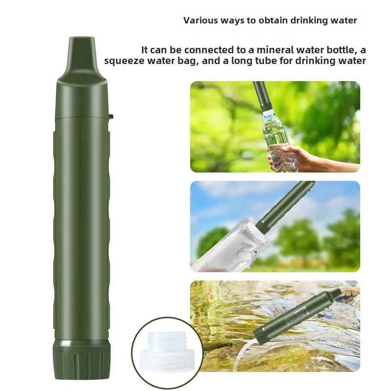 Outdoor Cross Border Portable Direct Drinking Filter Straw Outdoor Climbing Camping Survival Water Purifier