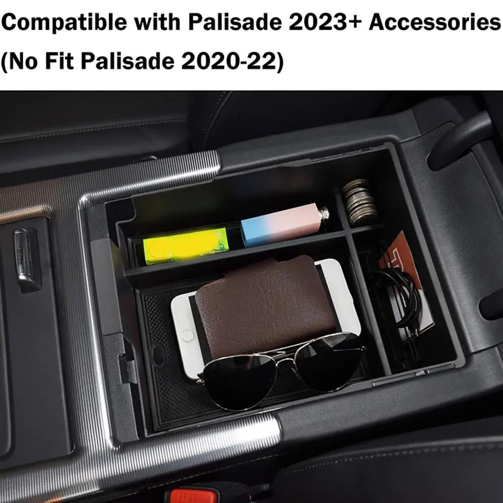 

Console Organizer The Newest For Hyundai Palisade 2023 2024 Secondary Insert Storage Box ABS Material Armrest Organizer Tray