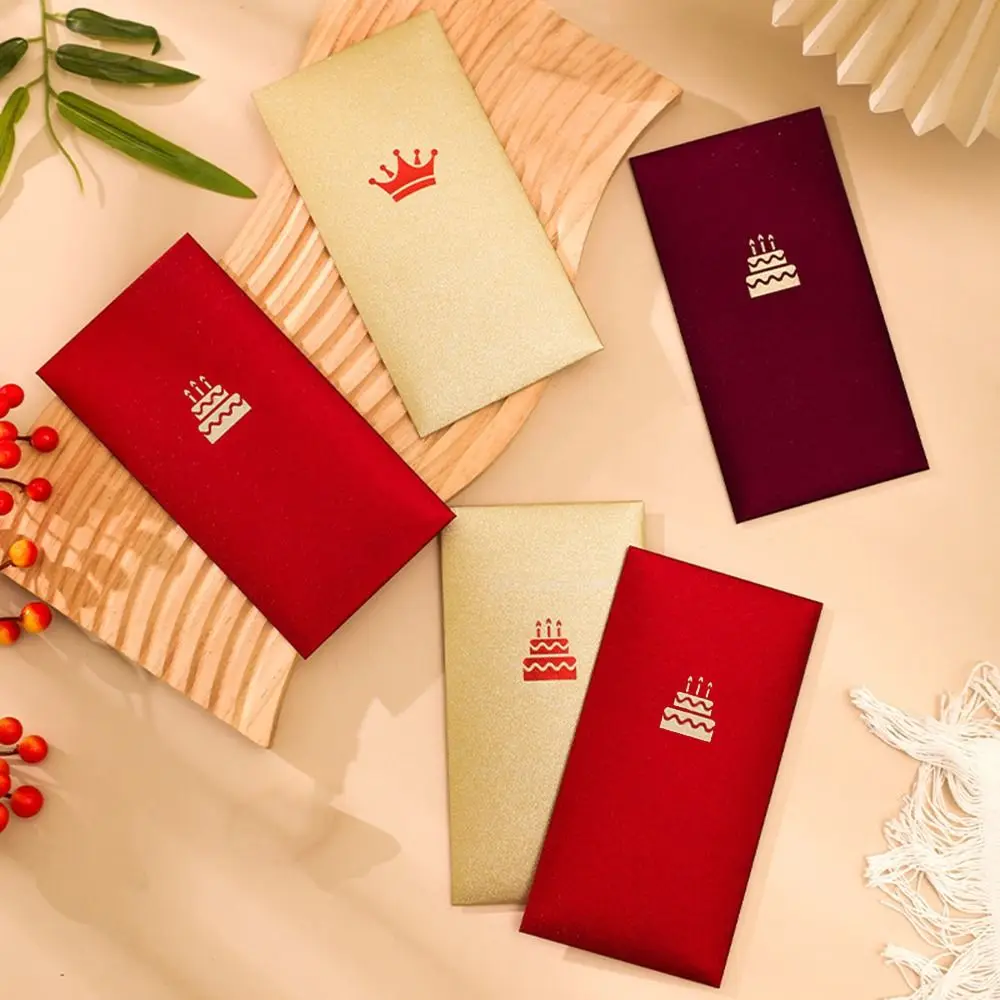 6pcs Chinese Style 2026 Red Envelopes Flash Gold Paper Minimalist New Year Red Packets Gift New Year Blessing