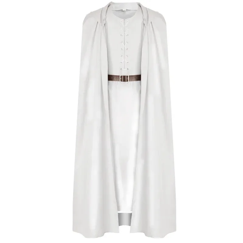 

♥ New 2025 Gandalf Cosplay Costume White Rings Robe Cape Men Fantasia Halloween Carnival Suit ★ Bear House