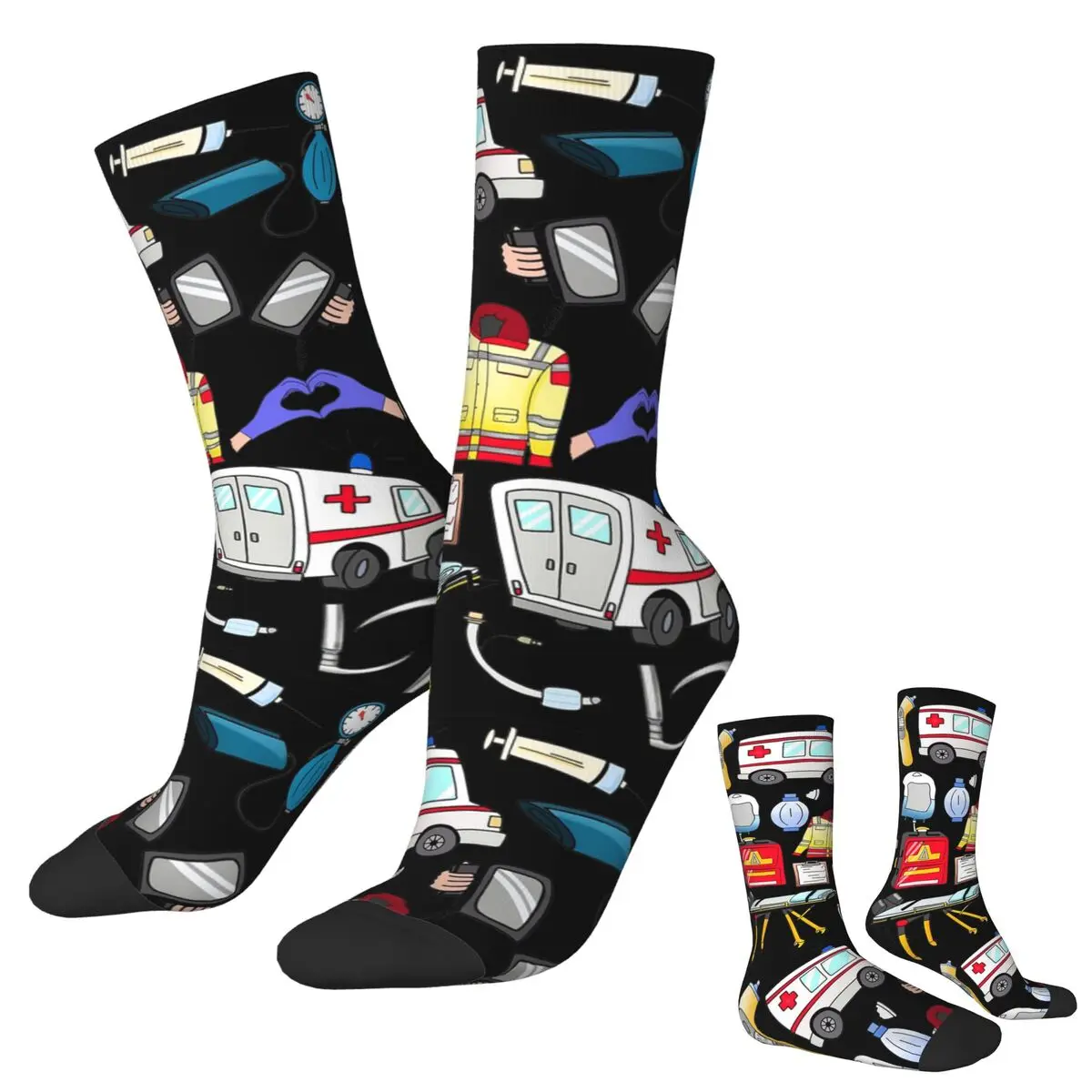 救急救命士ソックス原宿高品質ストッキングオールシーズンロングソックスアクセサリー男性用女性用クリスマスギフト
