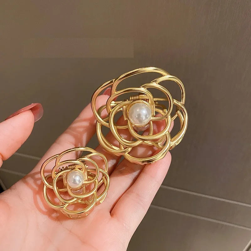Luxury Jewelry Camellia Crab hair pins hair pins for women party Women hair clips girls hair accessories