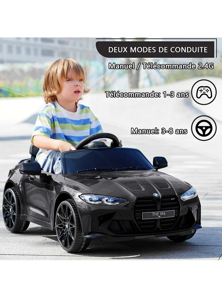 12V Elektrische Kinderauto met Afstandsbediening 2.4G, LED Verlichting, 3 Snelheden, Claxon, Muziek, Kinderauto Speelgoed Cadeaus voor 3-8 Jaar - afbeelding 2