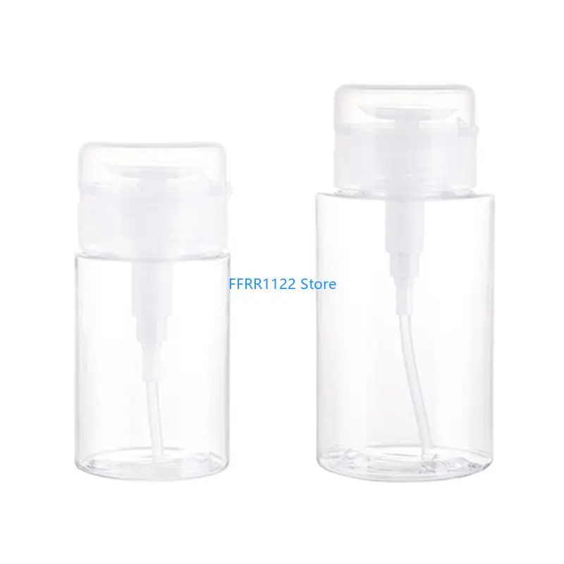 

Y1UF Push Down Dispenser Top Caps Refillable Empty Bottle for Nails Polish