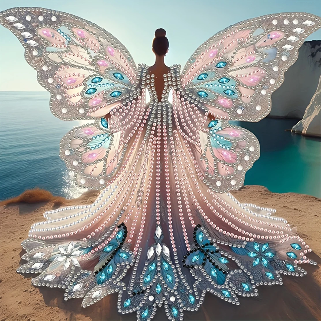 1 Set of Elegance Lady Theme 5D Diamond Painting DIY Kit - Creative Abstract Crystal Art, Suitable for Living Room, Bedroom, Stu