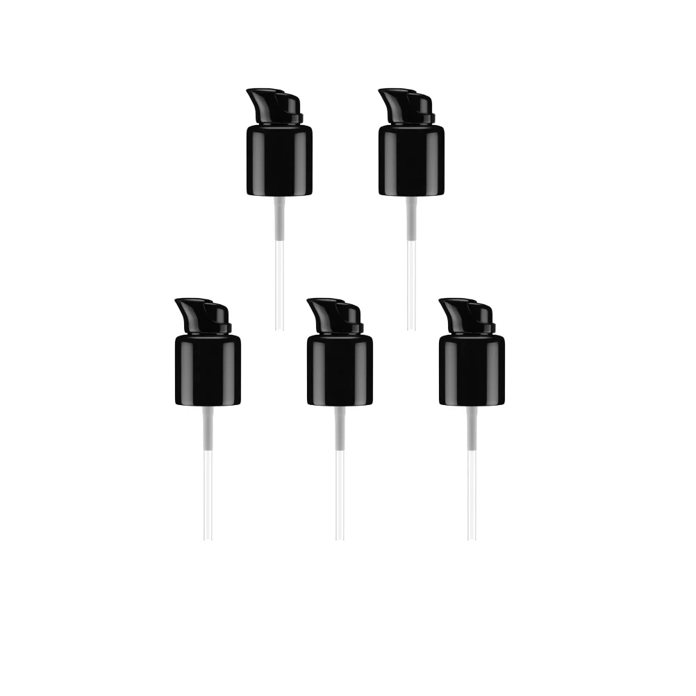 5 Stuks Lotion Pompkoppen Zwart 20 Kaliber 45 Mm Duurzame Vervanging Druk Pompen Fles Accessoires Voor Zeep Crème Emulsie