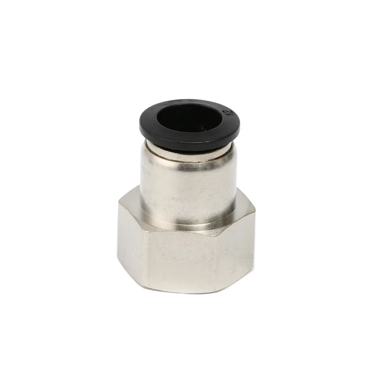 Quick Release Air Coupler, PCF-01/02/03/04 Black Straight Connector, High Flow Pneumatic Fitting for Compressor System