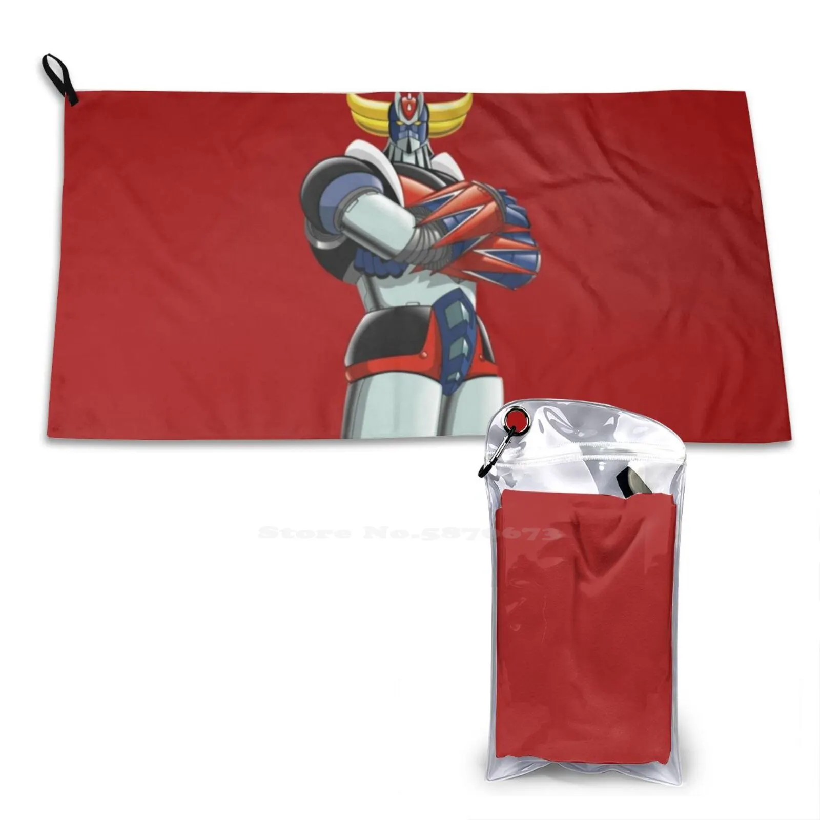 Goldrake Beach Towels Quick-Drying Sports Towels Ommik Cool Geek Goldrake Goldorak Ufo Robot Actarus Grendizer Grendikaiser