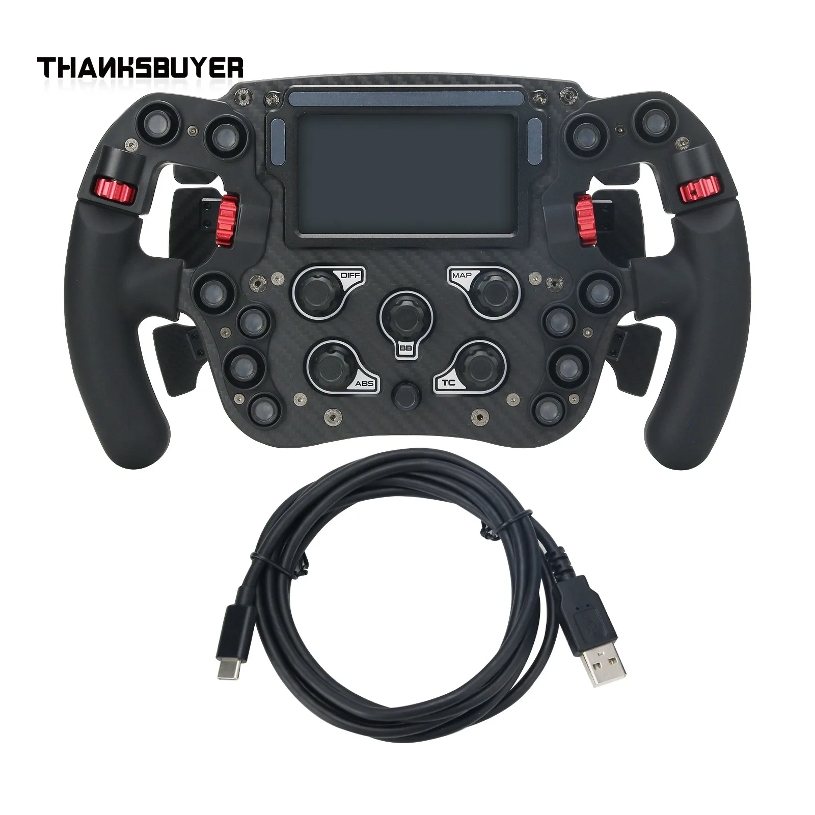 For Simagic FX PRO Formula Steering Wheel Carbon Fiber SIM Racing Steering Wheel with 4.3\