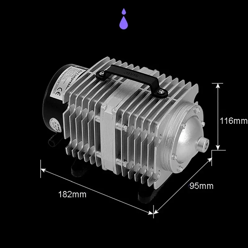 220V 25/30/45W Aquarium Electromagnetic Air Compressor Pump Super Fish Tank Pond Air Compressor Aerator Oxygen Pump