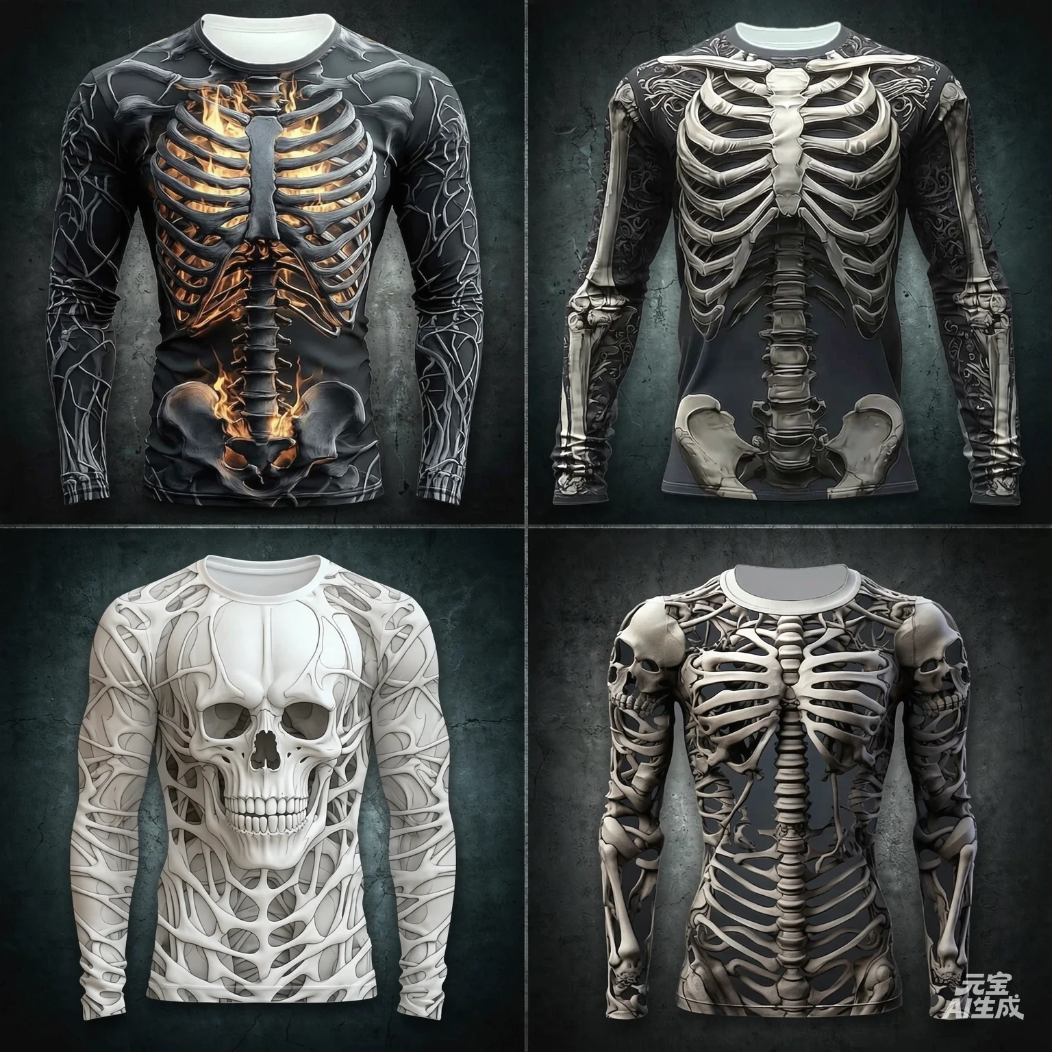 26 New Halloween Parent Child Long Sleeve T-shirt Casual Round Neck Spring and Autumn Fashion Men's Party Shirt Daily Essential