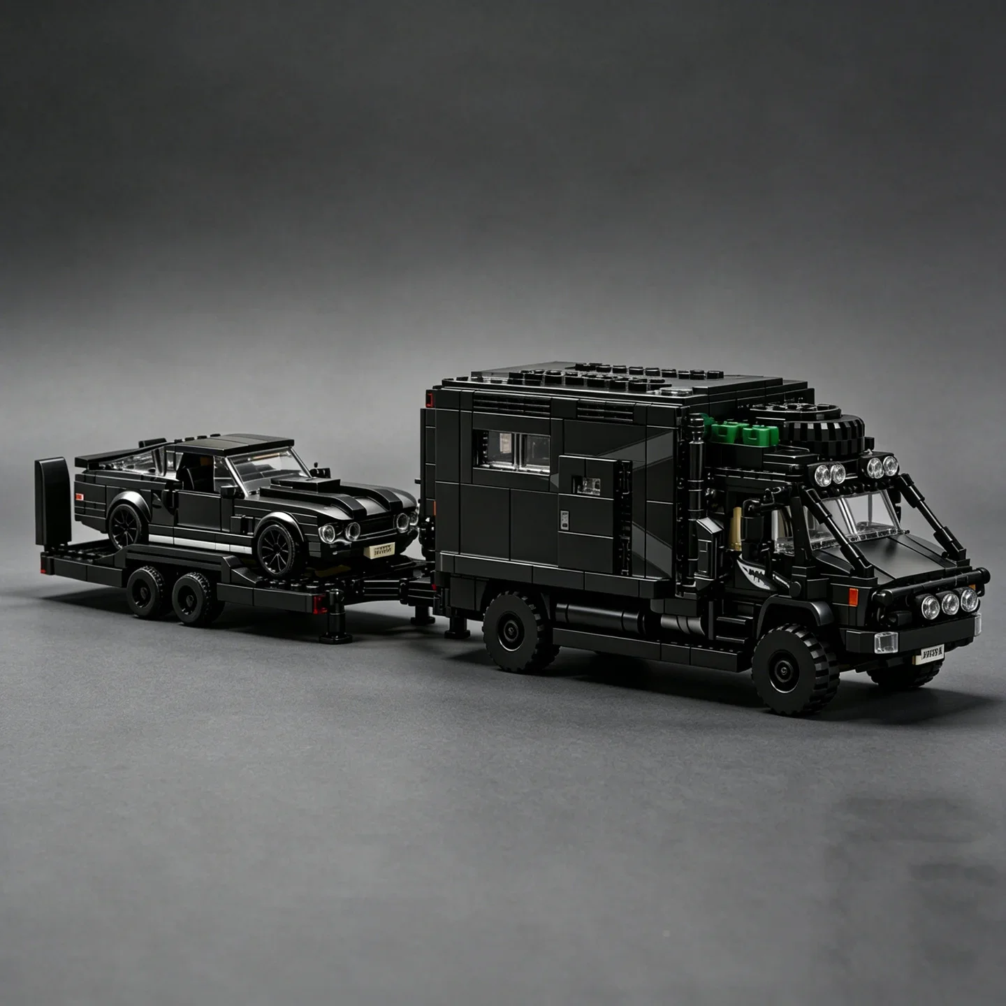 MOC City Series Unimog RV Set: Motorhome Building Blocks, Car Tractor Assembly Building Blocks Sports Car Model Toy Motorcycle